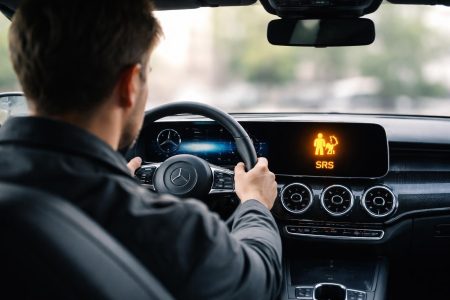 conducteur-mercedes-tableau-bord-voyant-srs